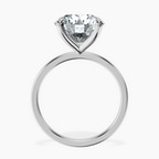 18kt White Gold Four Prong Solitaire 1.5mm Lab Diamond Ring side right image one