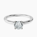 Platinum Four Prong Solitaire 1.5mm Lab Diamond Ring front image