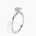 Platinum Four Prong Solitaire 1.5mm Lab Diamond Ring standing product image one