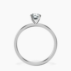 Platinum Four Prong Solitaire 1.5mm Lab Diamond Ring side right image one