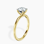 14kt Yellow Gold Four Prong Solitaire 1.5mm Lab Diamond Ring standing product image one