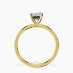 14kt Yellow Gold Four Prong Solitaire 1.5mm Lab Diamond Ring side right image one