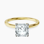 9ct Yellow Gold Four Prong Solitaire 1.5mm Lab Diamond Ring front image