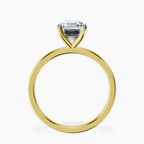 9ct Yellow Gold Four Prong Solitaire 1.5mm Lab Diamond Ring side right image one