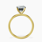 14kt Yellow Gold Four Prong Solitaire 1.5mm Lab Diamond Ring side right image one