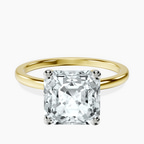 10kt Yellow Gold Four Prong Solitaire 1.5mm Lab Diamond Ring front image