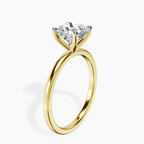 9ct Yellow Gold Four Prong Solitaire 1.5mm Lab Diamond Ring standing product image one