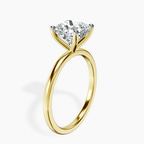 18kt Yellow Gold Four Prong Solitaire 1.5mm Lab Diamond Ring standing product image one