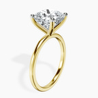 18kt Yellow Gold Four Prong Solitaire 1.5mm Lab Diamond Ring standing product image one