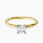 18kt Yellow Gold Four Prong Solitaire 1.5mm Lab Diamond Ring front image