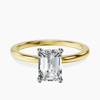 18kt Yellow Gold Four Prong Solitaire 1.5mm Lab Diamond Ring front image