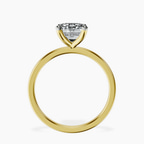 10kt Yellow Gold Four Prong Solitaire 1.5mm Lab Diamond Ring side right image one