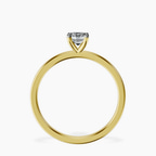 18kt Yellow Gold Four Prong Solitaire 1.5mm Lab Diamond Ring side right image one