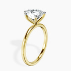 14kt Yellow Gold Four Prong Solitaire 1.5mm Lab Diamond Ring standing product image one