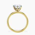 14kt Yellow Gold Four Prong Solitaire 1.5mm Lab Diamond Ring side right image one