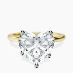 18kt Yellow Gold Four Prong Solitaire 1.5mm Lab Diamond Ring front image