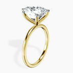 18kt Yellow Gold Four Prong Solitaire 1.5mm Lab Diamond Ring standing product image one