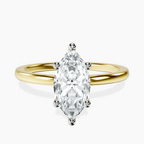 18kt Yellow Gold Four Prong Solitaire 1.5mm Lab Diamond Ring front image