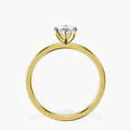 18kt Yellow Gold Four Prong Solitaire 1.5mm Lab Diamond Ring side right image one