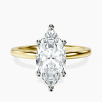 9ct Yellow Gold Four Prong Solitaire 1.5mm Lab Diamond Ring front image