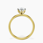 9ct Yellow Gold Four Prong Solitaire 1.5mm Lab Diamond Ring side right image one
