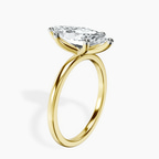 18kt Yellow Gold Four Prong Solitaire 1.5mm Lab Diamond Ring standing product image one