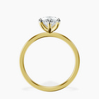 18kt Yellow Gold Four Prong Solitaire 1.5mm Lab Diamond Ring side right image one