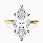 18kt Yellow Gold Four Prong Solitaire 1.5mm Lab Diamond Ring front image