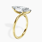 18kt Yellow Gold Four Prong Solitaire 1.5mm Lab Diamond Ring standing product image one