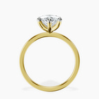18kt Yellow Gold Four Prong Solitaire 1.5mm Lab Diamond Ring side right image one