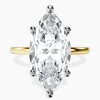 18kt Yellow Gold Four Prong Solitaire 1.5mm Lab Diamond Ring front image