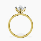 18kt Yellow Gold Four Prong Solitaire 1.5mm Lab Diamond Ring side right image one