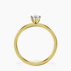 18kt Yellow Gold Four Prong Solitaire 1.5mm Lab Diamond Ring side right image one