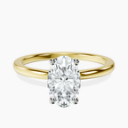14kt Yellow Gold Four Prong Solitaire 1.5mm Lab Diamond Ring front image