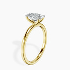 14kt Yellow Gold Four Prong Solitaire 1.5mm Lab Diamond Ring standing product image one