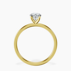 14kt Yellow Gold Four Prong Solitaire 1.5mm Lab Diamond Ring side right image one