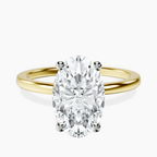 14kt Yellow Gold Four Prong Solitaire 1.5mm Lab Diamond Ring front image