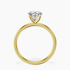 14kt Yellow Gold Four Prong Solitaire 1.5mm Lab Diamond Ring side right image one