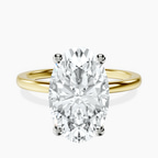 14kt Yellow Gold Four Prong Solitaire 1.5mm Lab Diamond Ring front image