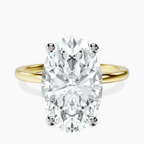 18kt Yellow Gold Four Prong Solitaire 1.5mm Lab Diamond Ring front image