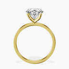 18kt Yellow Gold Four Prong Solitaire 1.5mm Lab Diamond Ring side right image one