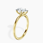 14kt Yellow Gold Four Prong Solitaire 1.5mm Lab Diamond Ring standing product image one