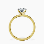 14kt Yellow Gold Four Prong Solitaire 1.5mm Lab Diamond Ring side right image one