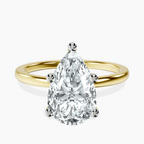 14kt Yellow Gold Four Prong Solitaire 1.5mm Lab Diamond Ring front image