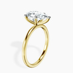 14kt Yellow Gold Four Prong Solitaire 1.5mm Lab Diamond Ring standing product image one