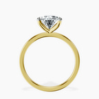 14kt Yellow Gold Four Prong Solitaire 1.5mm Lab Diamond Ring side right image one