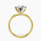 14kt Yellow Gold Four Prong Solitaire 1.5mm Lab Diamond Ring side right image one