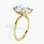 18kt Yellow Gold Four Prong Solitaire 1.5mm Lab Diamond Ring standing product image one