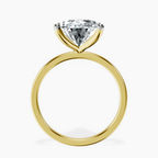 18kt Yellow Gold Four Prong Solitaire 1.5mm Lab Diamond Ring side right image one