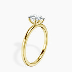 14kt Yellow Gold Four Prong Solitaire 1.5mm Lab Diamond Ring standing product image one